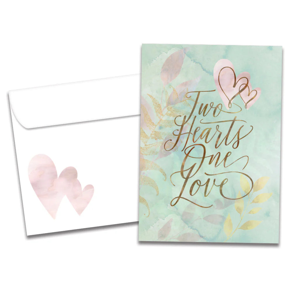 Two Hearts Wedding Greeting Card