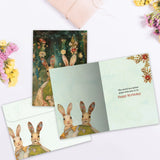 inside of card same rabbits with words the world is a better place with you in it.
