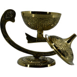 4" Peacock Brass Incense Burner