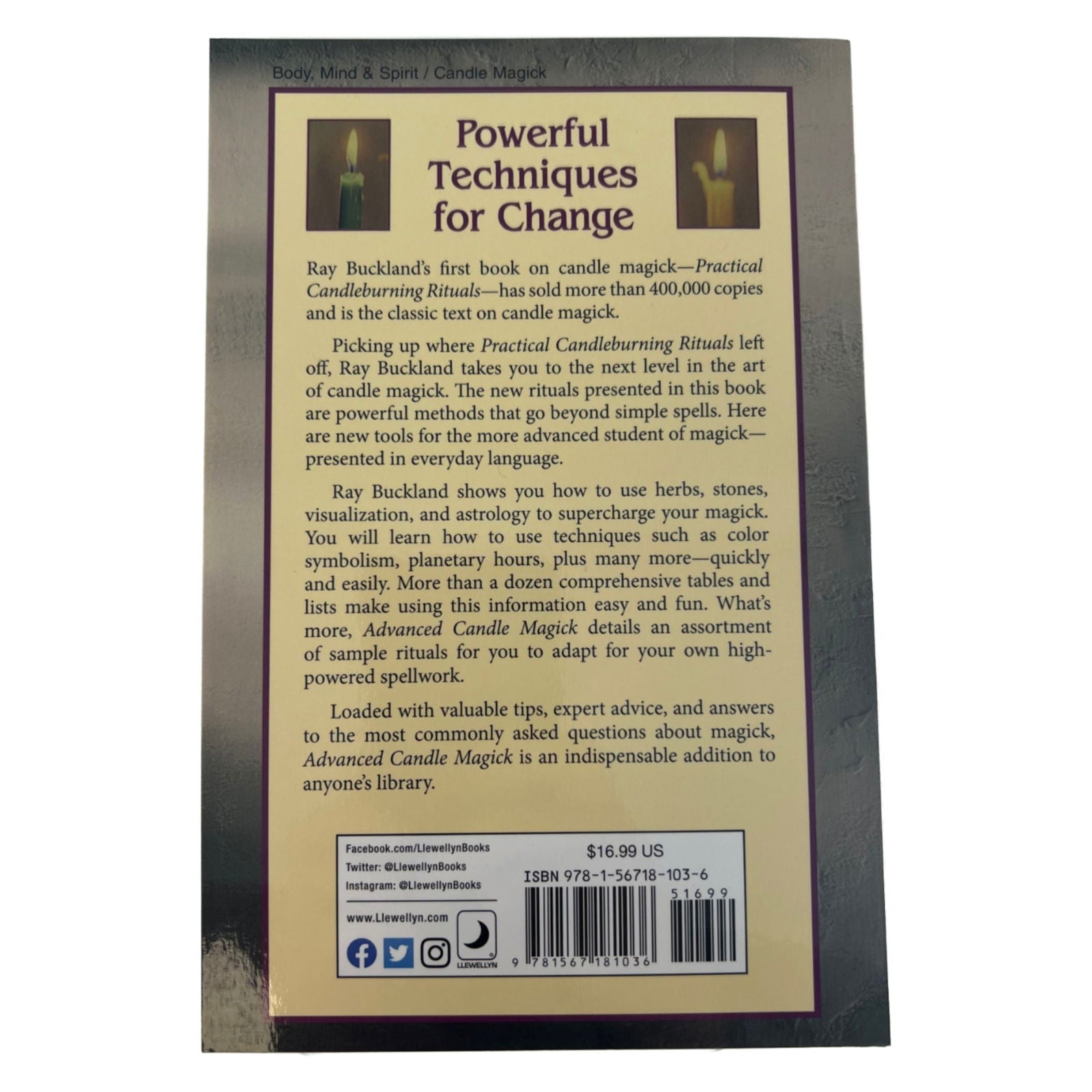 Advanced Candle Magick - Back of book description 