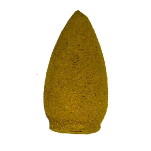 Golden cone-shaped incense cone.