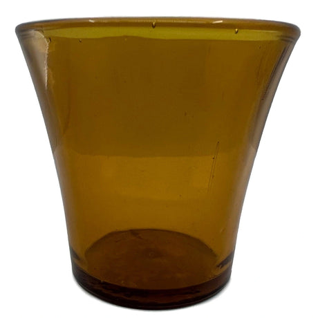 Amber Flared Votive Candle Holder - Votive holder with flared out top amber color 