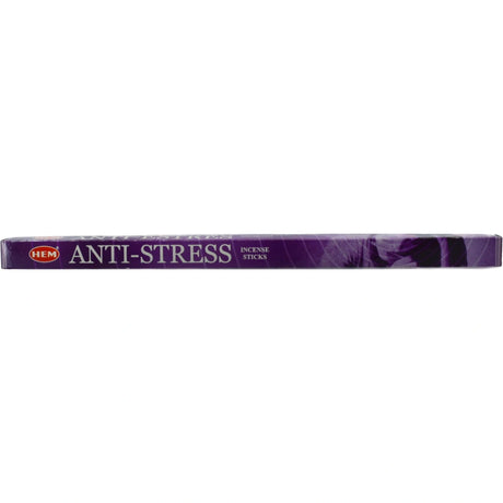 Hem Anti-Stress Incense Sticks in a purple box.