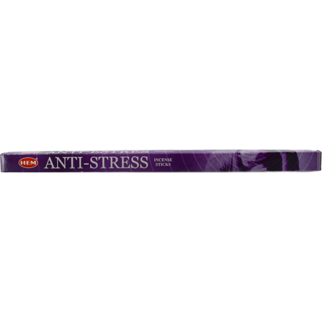 Hem Anti-Stress Incense Sticks in a purple box.