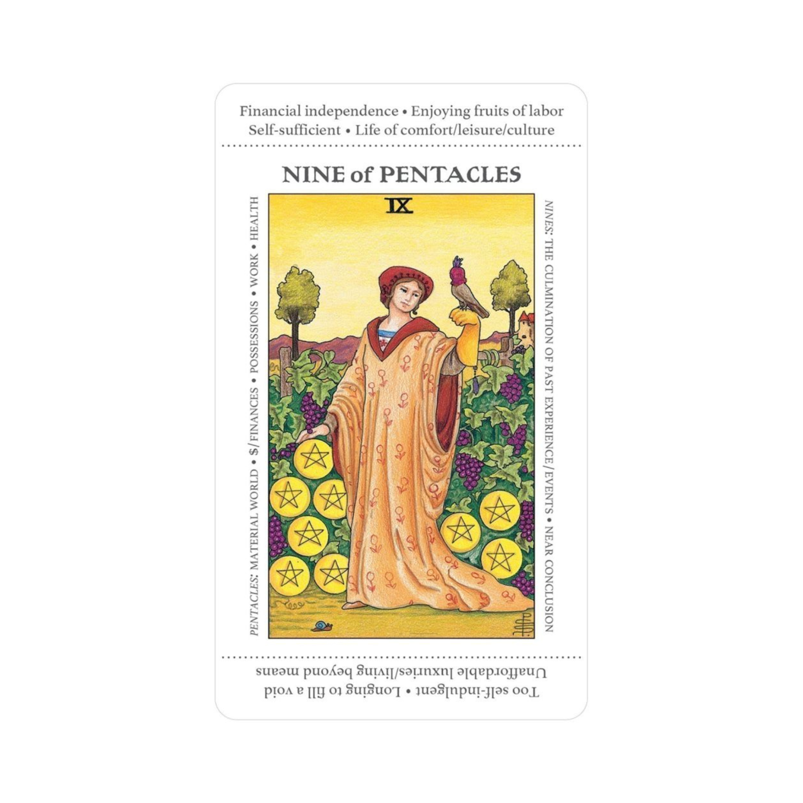 Apprentice Tarot - Apprentice Tarot Card - Nine of Pentacles