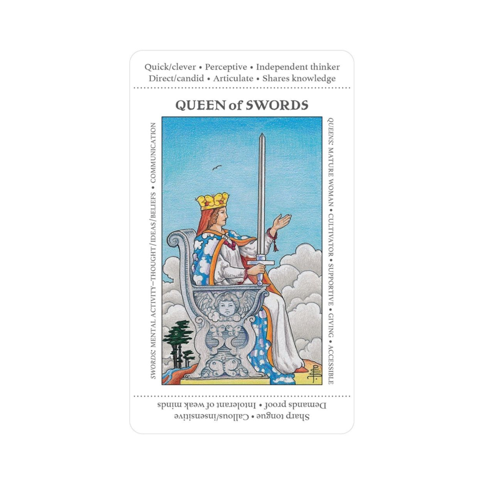 Apprentice Tarot - Apprentice Tarot Card - Queen of Swords