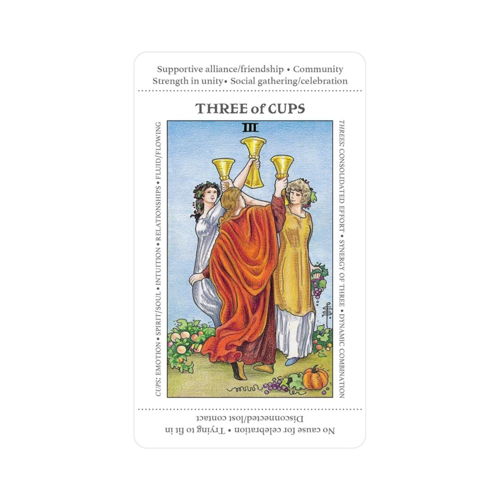 Apprentice Tarot - Apprentice Tarot Card - Three of Cups