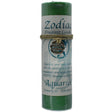 Green candle with "ZODIAC" and "AQUARIUS" labels.