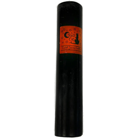 Black candle with "BLACK CAT" label.