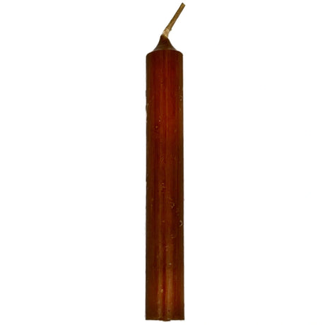 Brown pillar candle.