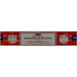 Satya Nag Champa Dragon's Blood Incense Sticks in a red box.