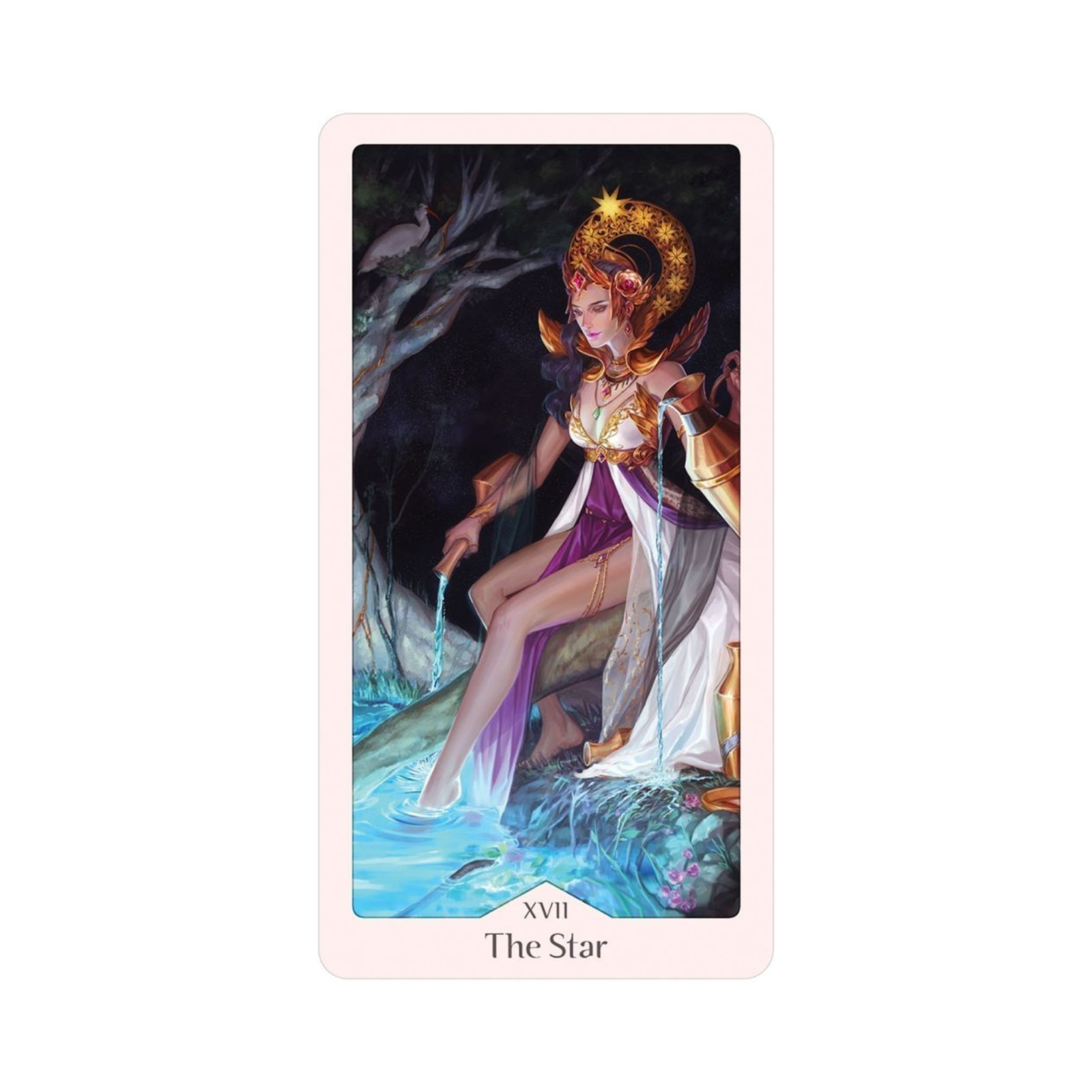 Heavenly Bloom Tarot - Heavenly Bloom Tarot Card - 17 - The Star