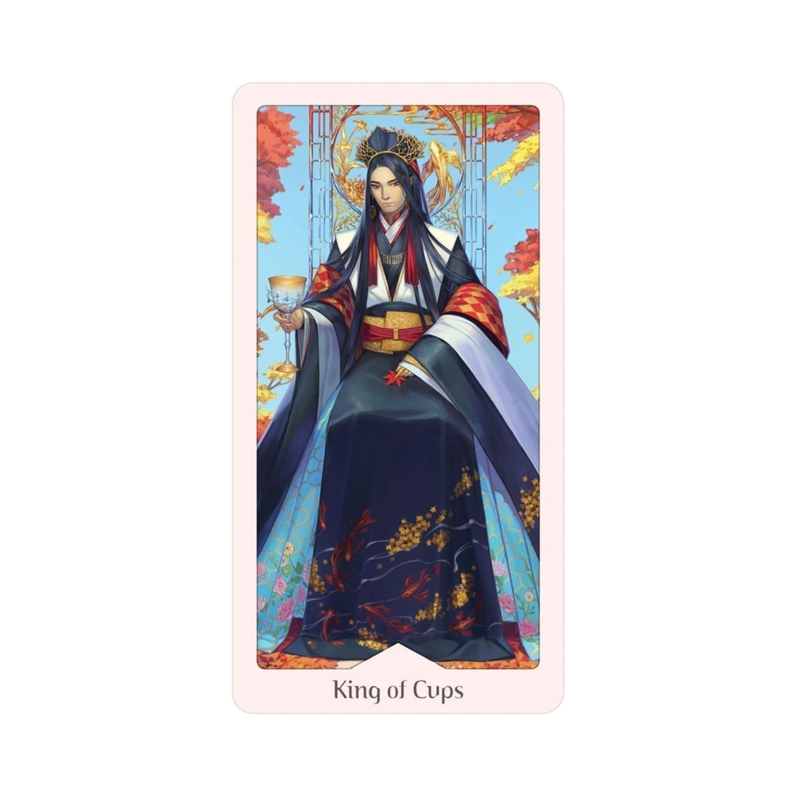 Heavenly Bloom Tarot - Heavenly Bloom Tarot Card - King of Cups