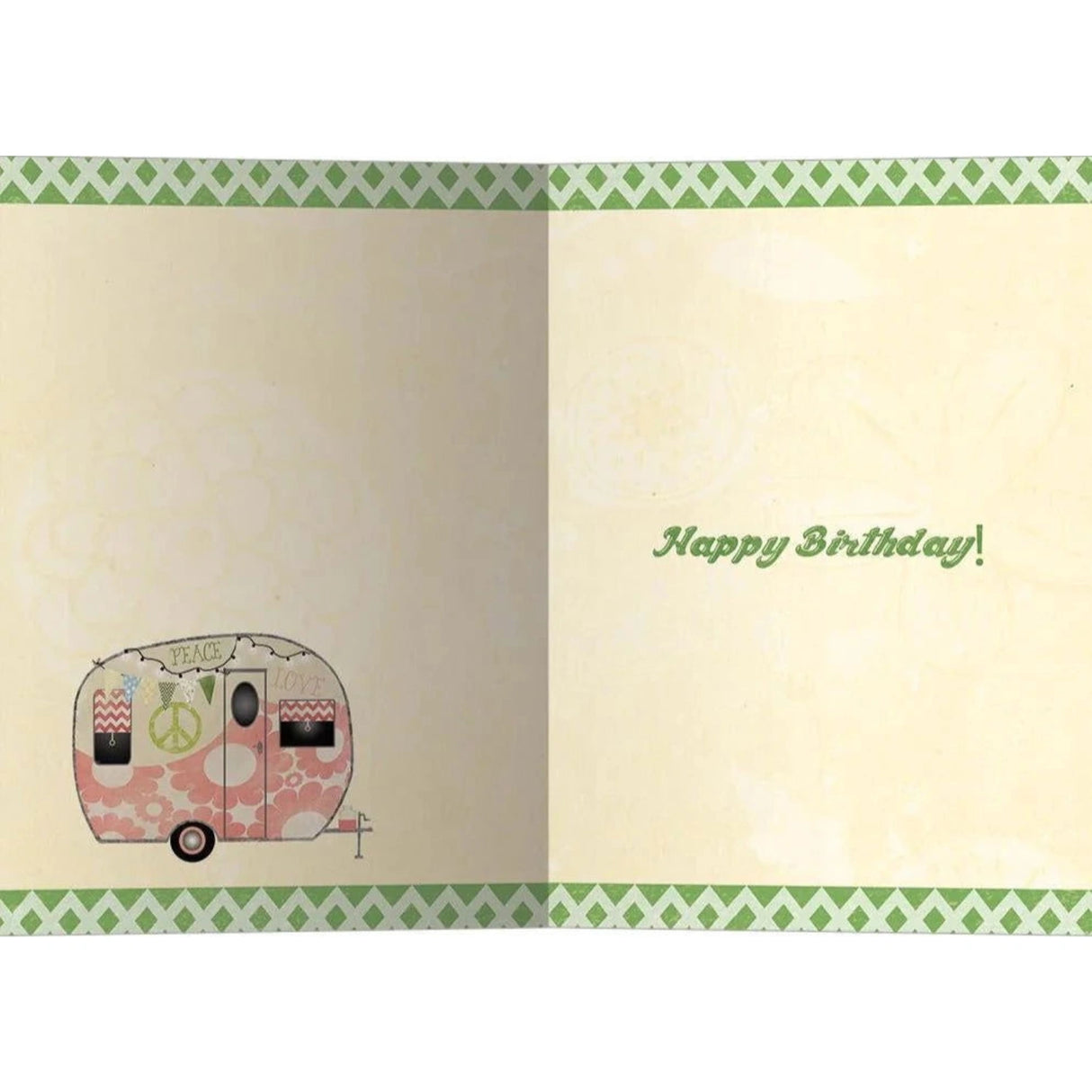 Hippie Camper Birthday Greeting Card