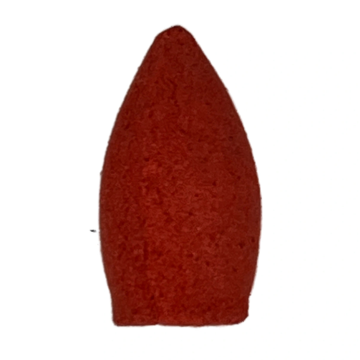 Red cone-shaped incense cone.