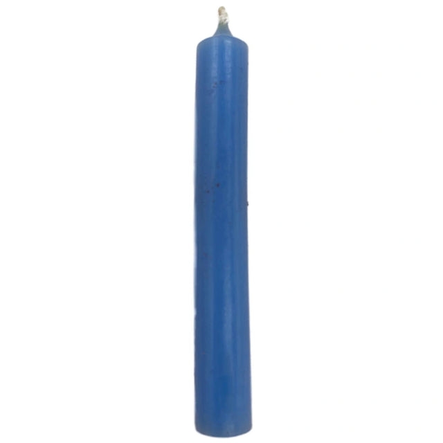 Light Blue pillar candle.