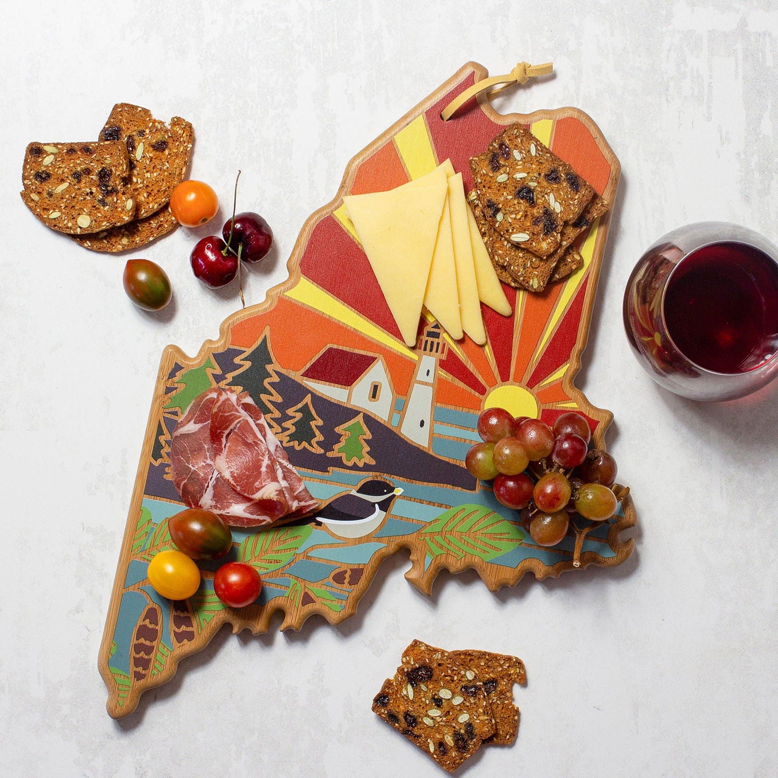 Maine Cutting Board with Artwork - 