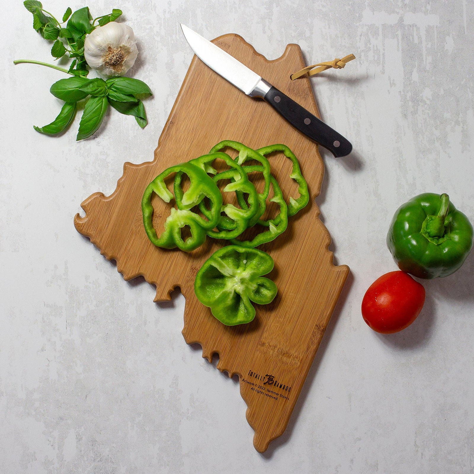 Maine Cutting Board with Artwork - 