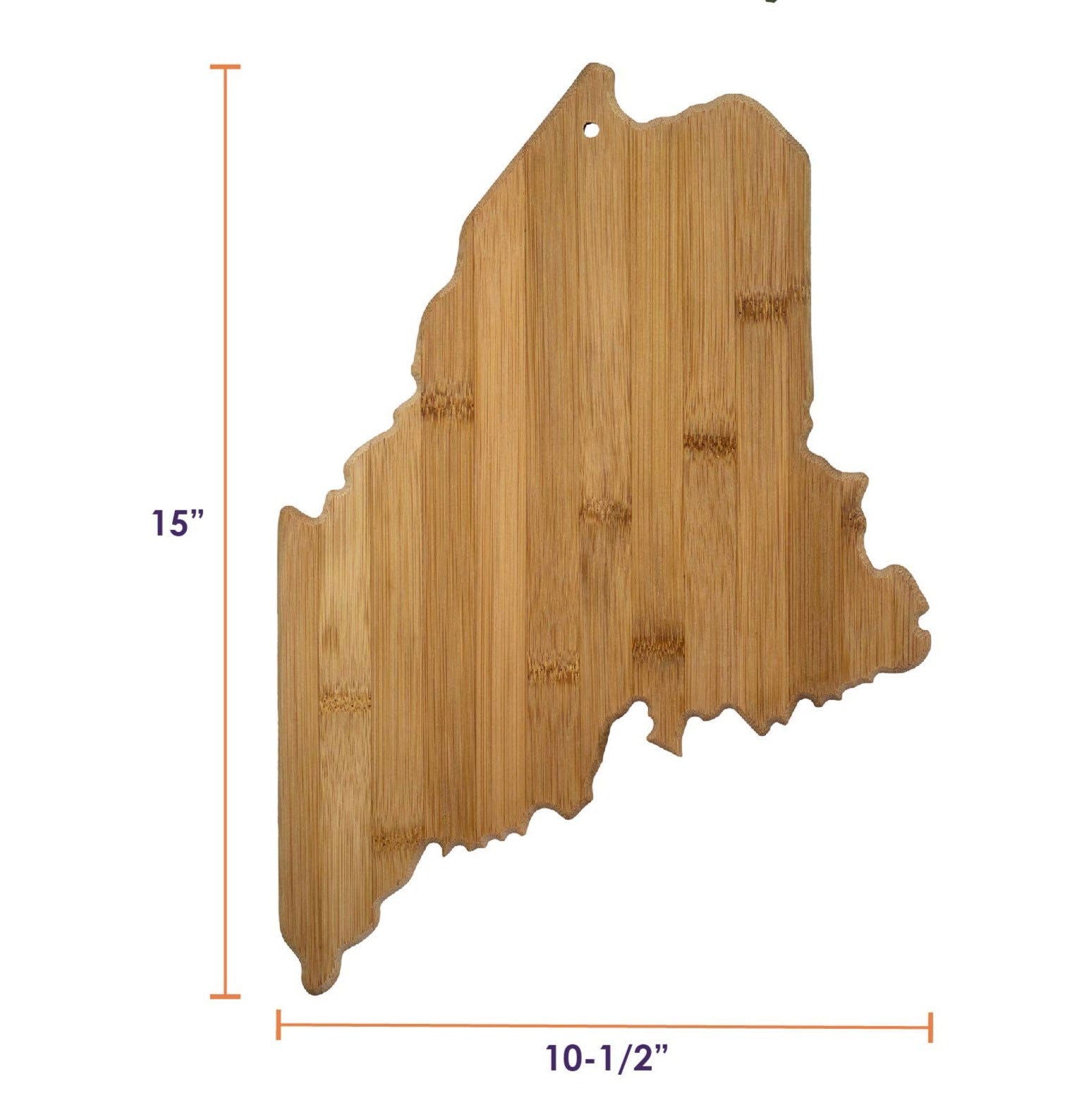 Maine State Shaped Bamboo Serving & Cutting Board - 