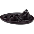 mountain back flow burner oblong brown with raised mountains