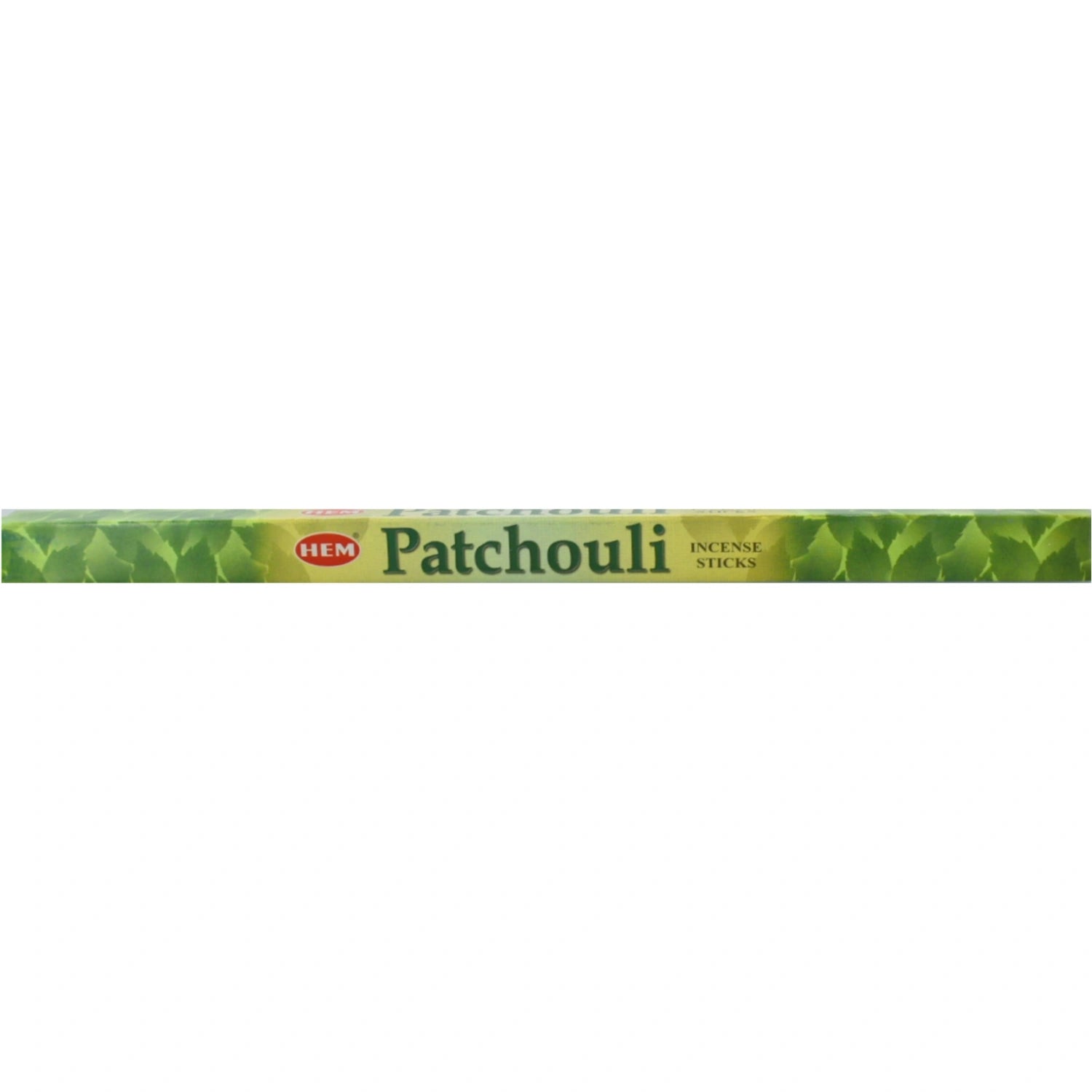 Hem Patchouli Incense Sticks in a green box.