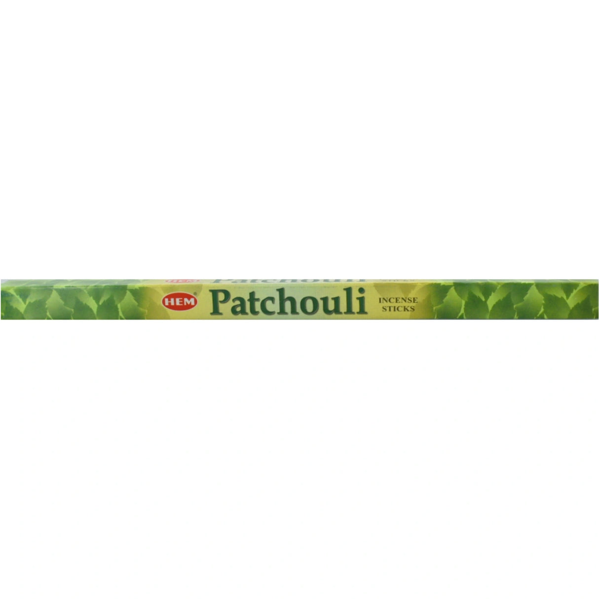 Hem Patchouli Incense Sticks in a green box.