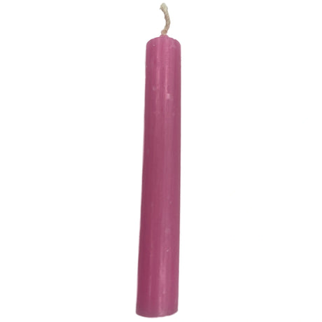 Pink pillar candle.