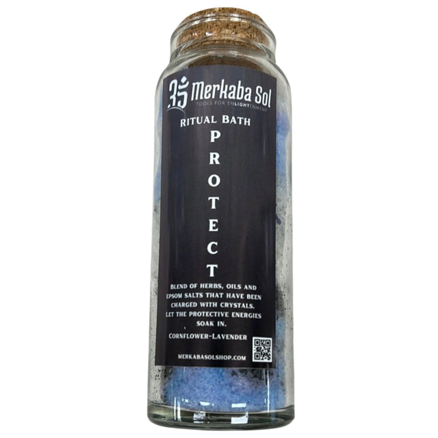 Protect Ritual Bath - Protect Ritual Bath mix with inside clear glass bottle with cork lid