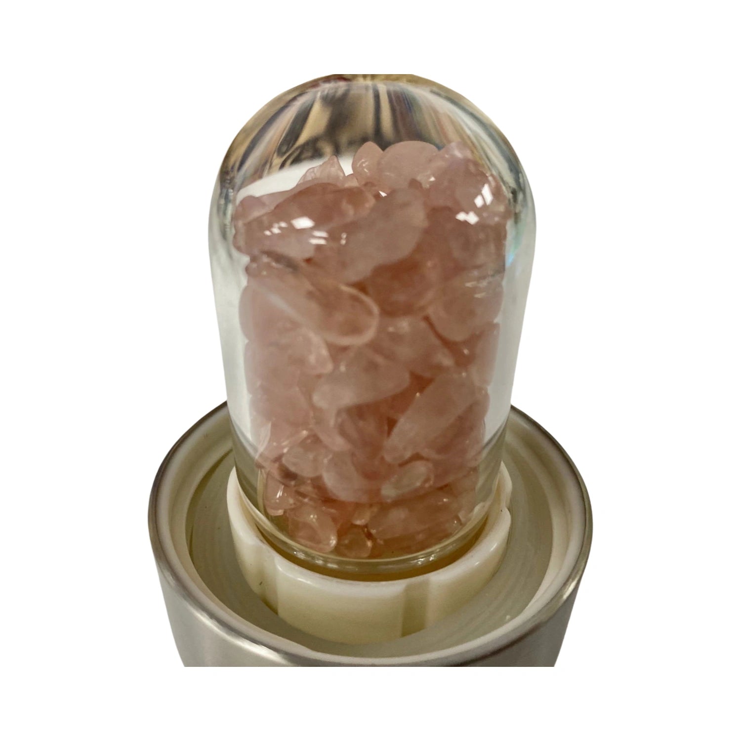 RoseQuartzGemstoneInfusionGlassWaterBottle 2