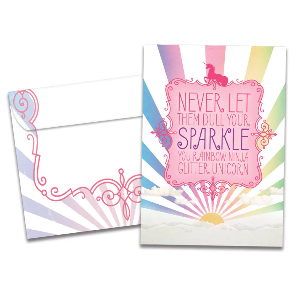 Rainbow Ninja Encouragement Greeting Card