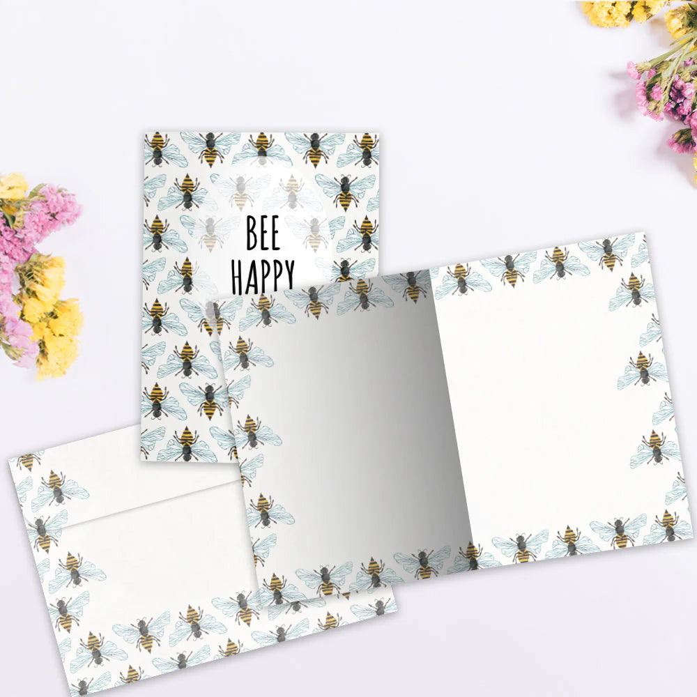 Bee Happy All Occasion Greeting Card