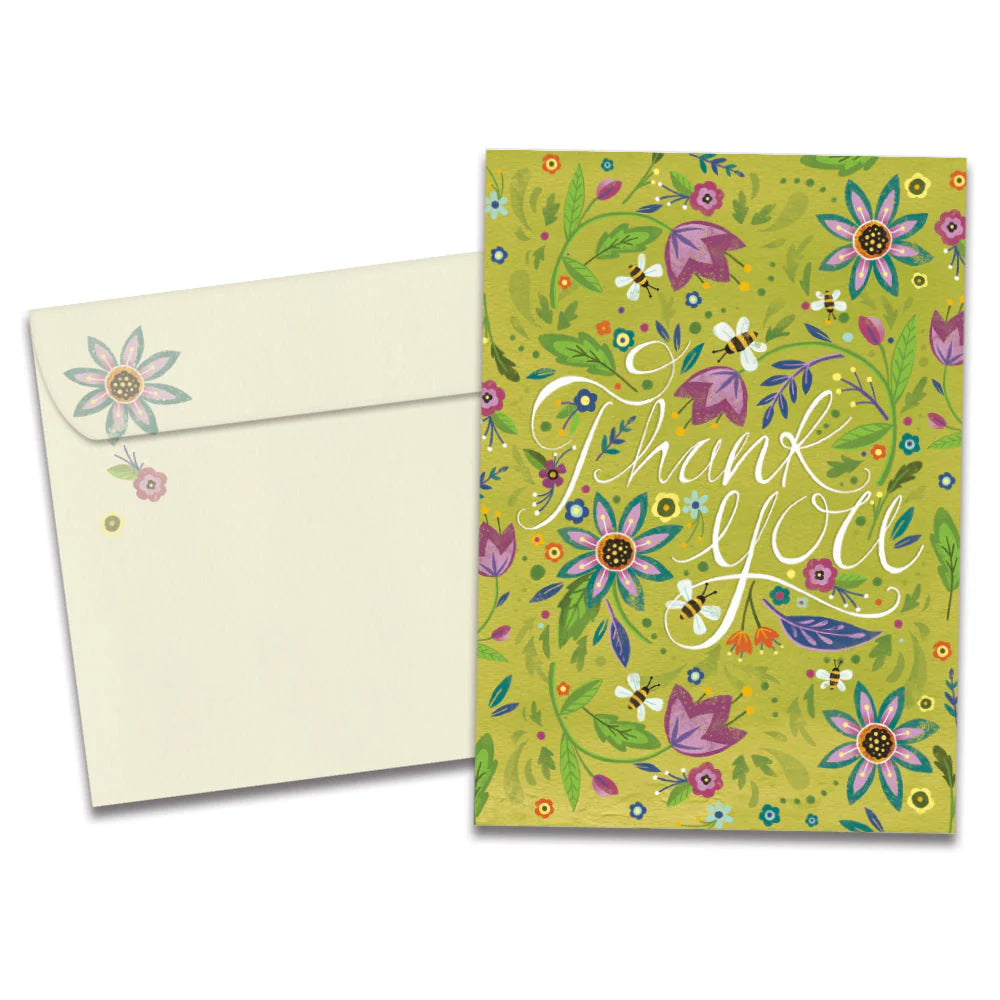 Pretty Thanks Thank You Greeting Card