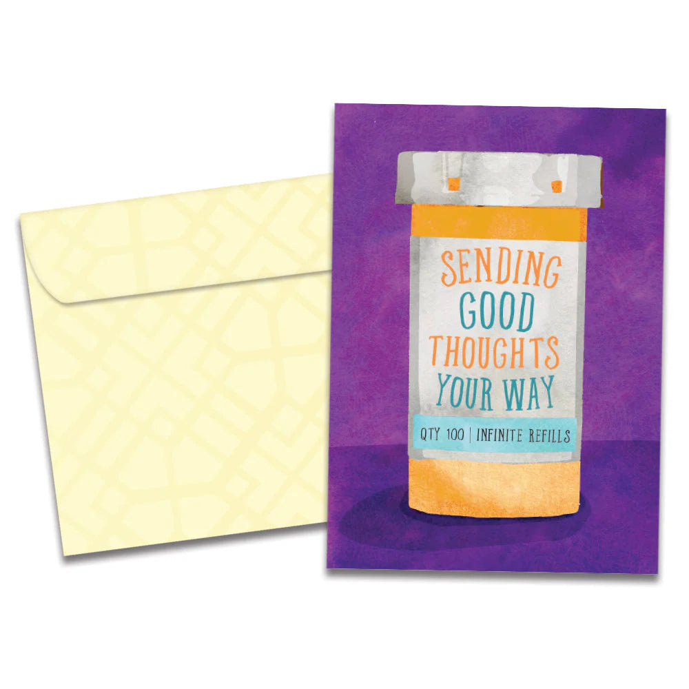 Good Thoughts Prescription Get Well Greeting Card