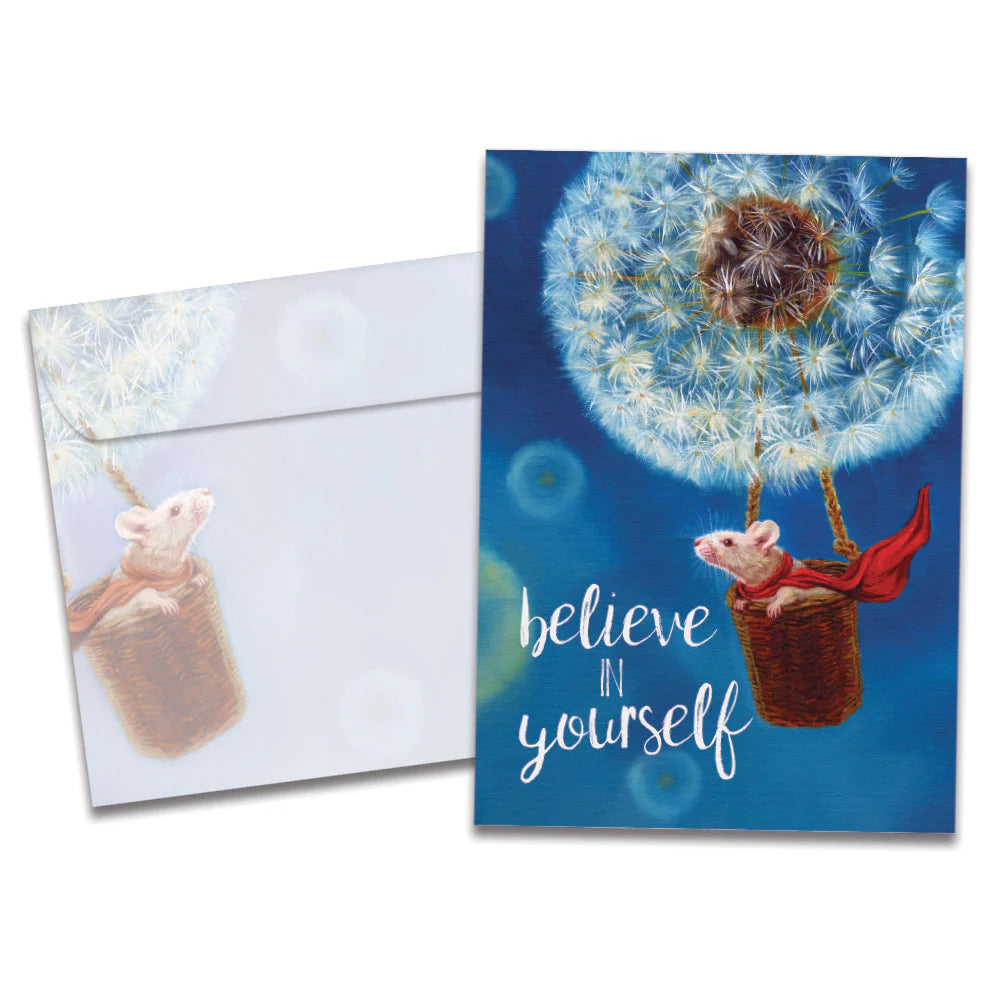 Believe Mouse Encouragement Greeting Card