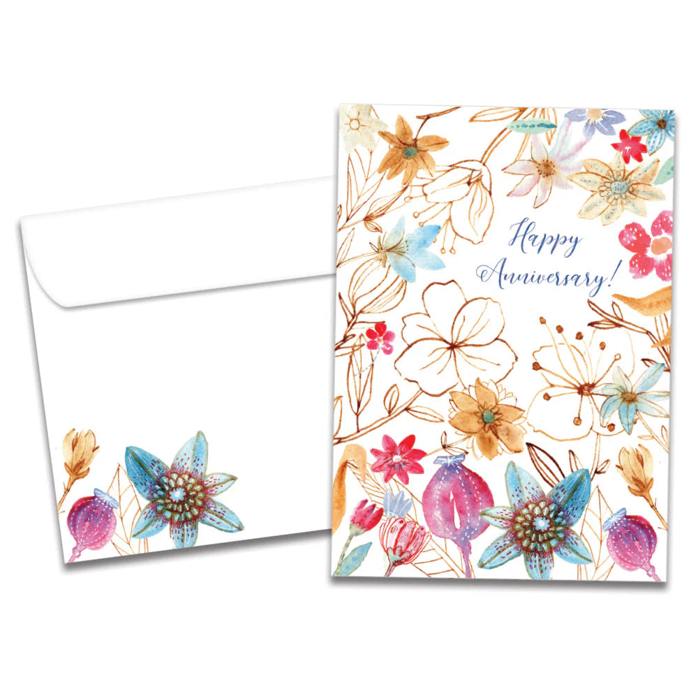 Beautiful Bouquet Anniversary Greeting Card