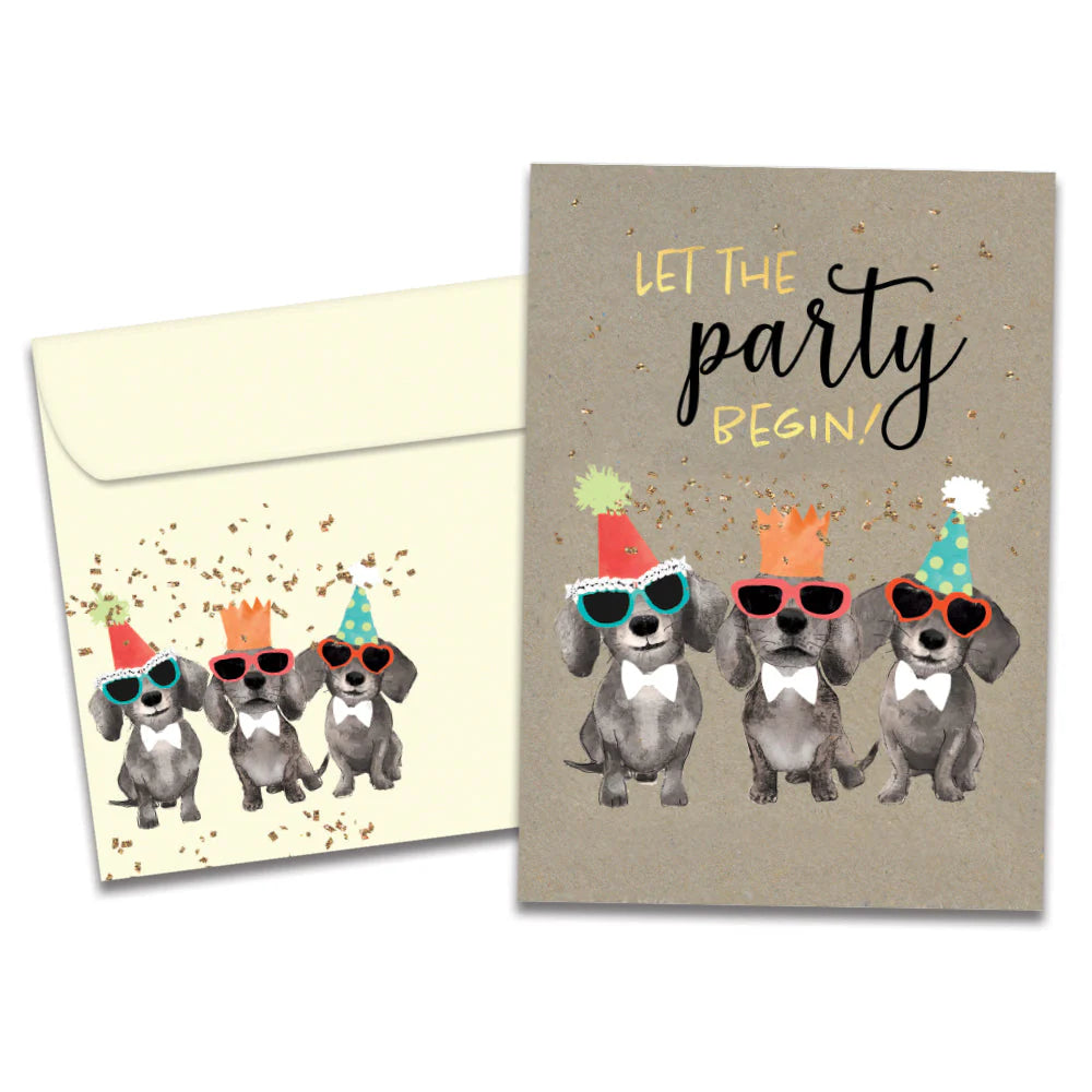 Party Dogs Birthday Greeting Card