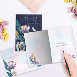 inside of card with message thinking of you during difficult times 