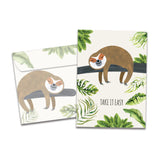 sloth rest up white card with image of a sloth 
