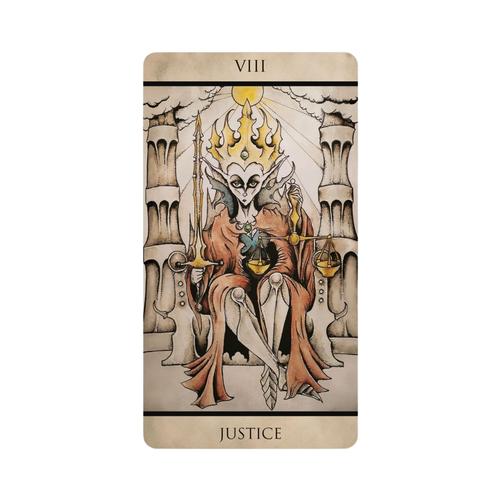 Tarot Nuages - Tarot Nuages Card 8 - Justice