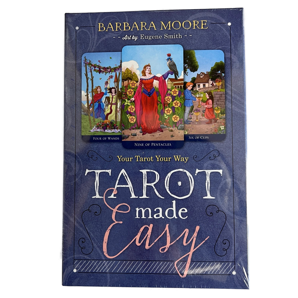 Tarot made Easy blue box with images of the cards 
