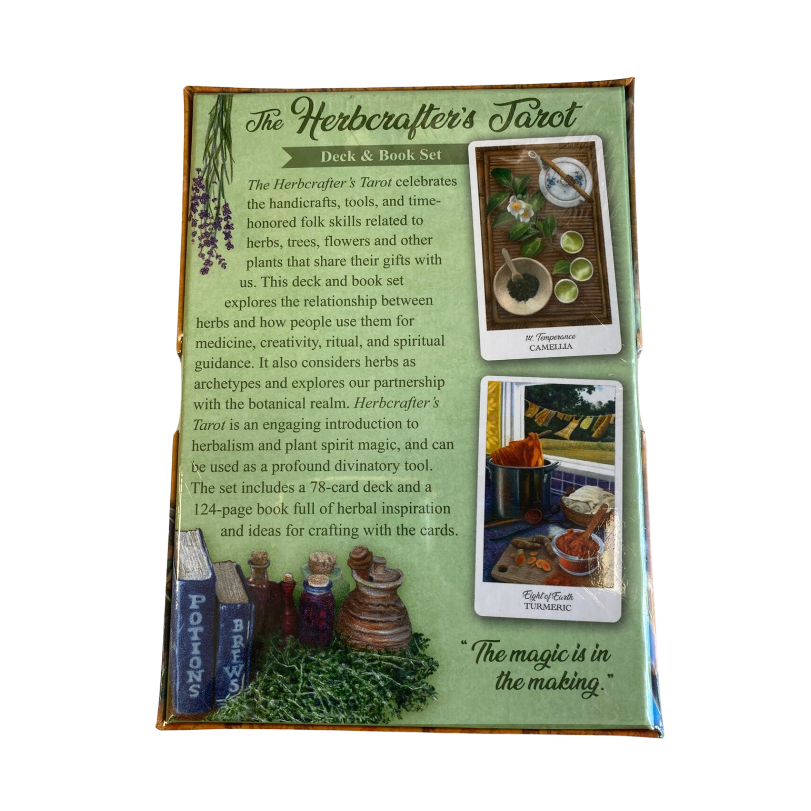 The Herbcrafter's Tarot - The Herbcrafter's Tarot deck back cover