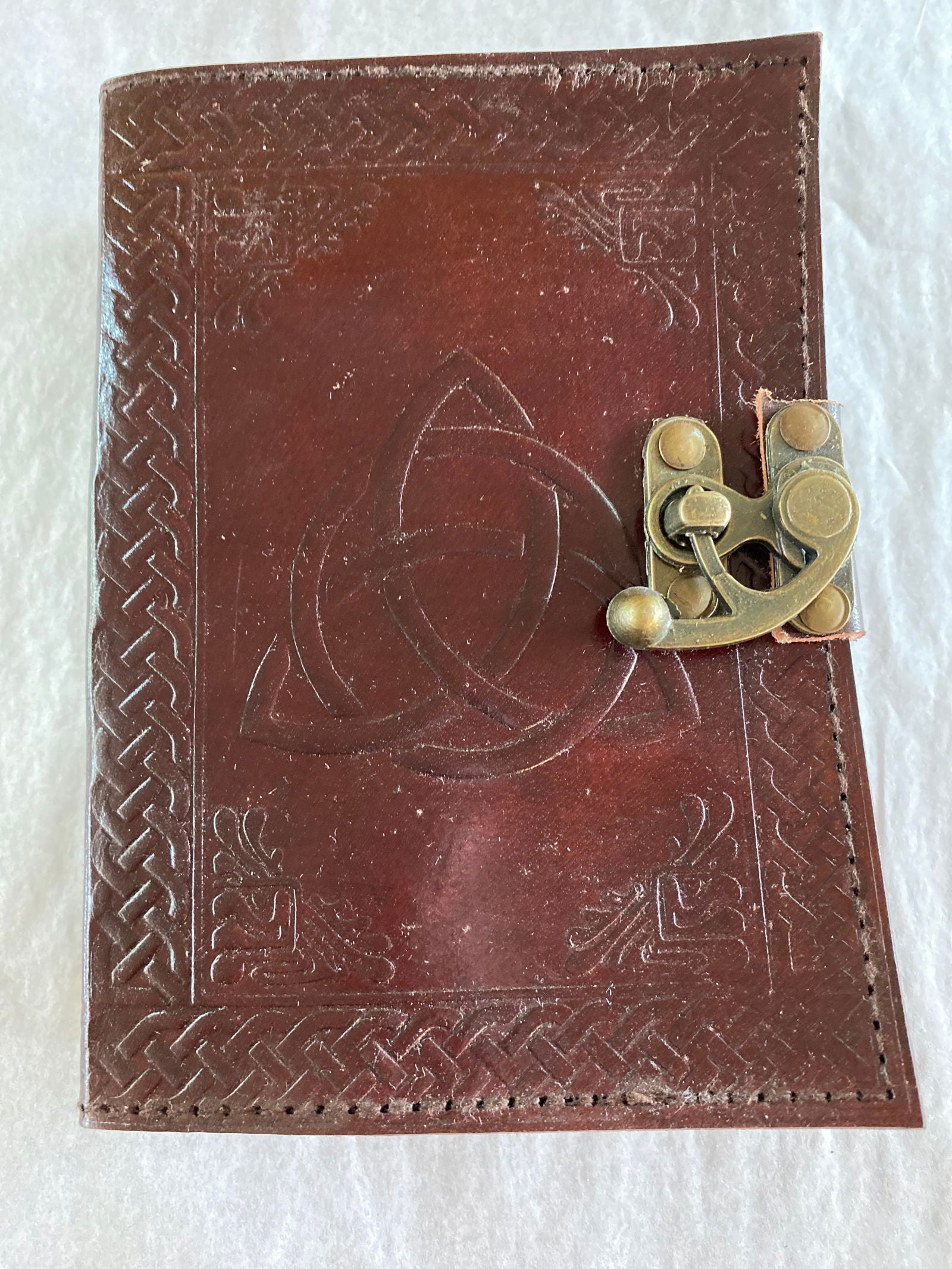 Triquetra Knot Leather Journal - 