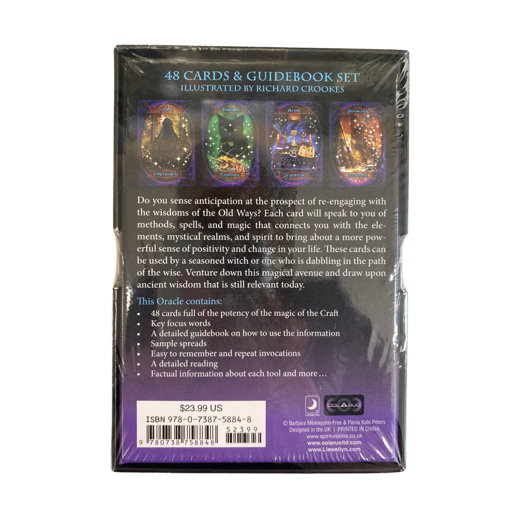 Witches Wisdom Oracle Deck back cover