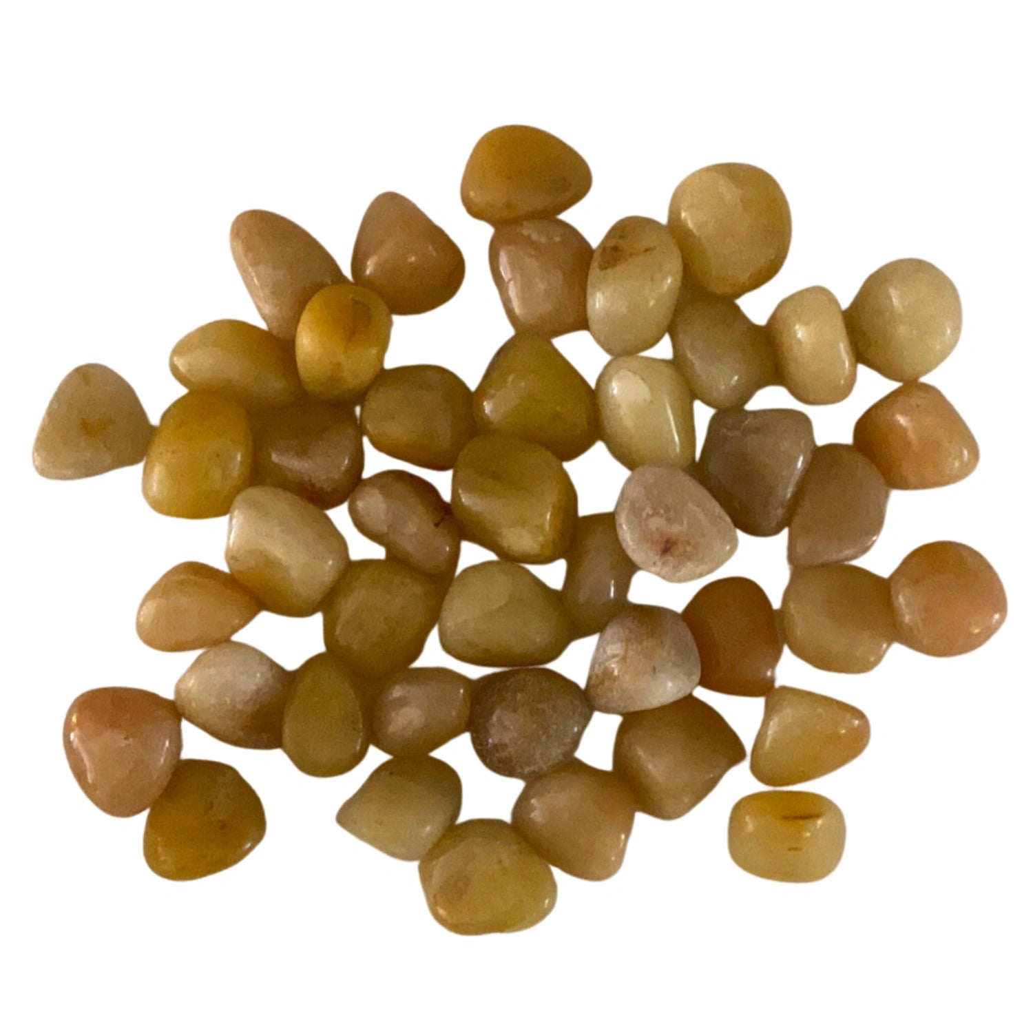 Yellow Aventurine Tumbled - Polished yellow stones with smooth surfaces.