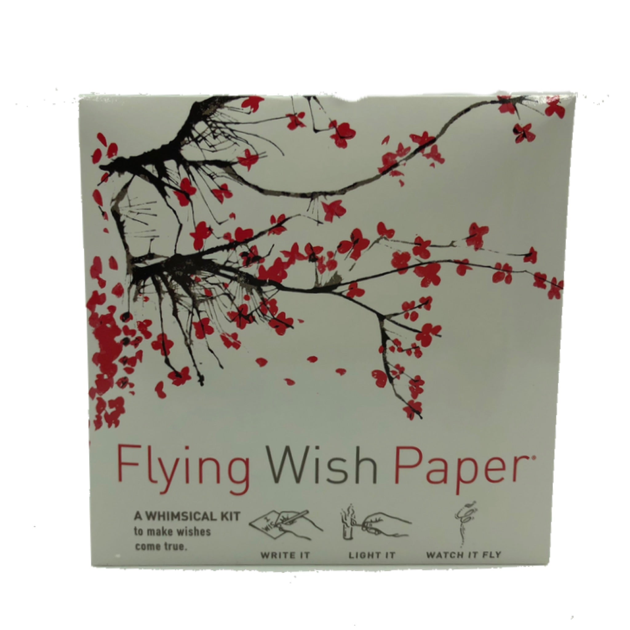 Flying Wish Paper - Write it., Light it, & Watch it Fly - CHERRY BLOSSOMS -  5 x 5 - Mini Kits